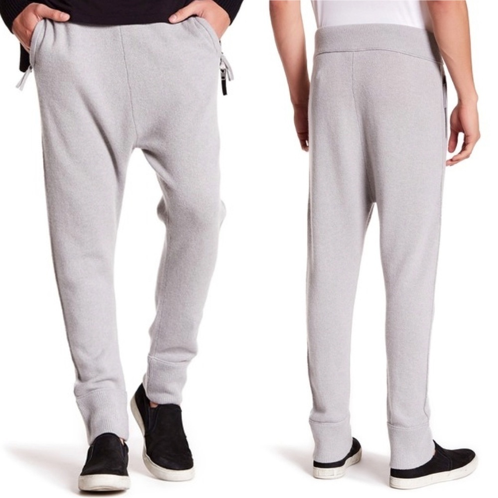 NWT Helmut Lang Cashmere Jogger Pants Grey Slim XS